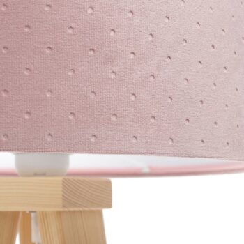 Trojnohá stolová lampa Rosabelle, ružová / prírodná