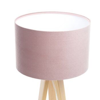 Trojnohá stolová lampa Rosabelle, ružová / prírodná