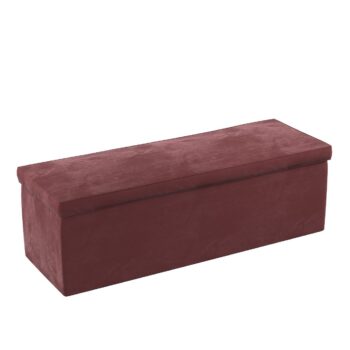 Truhlica čalúnená, Bordeaux, 90 x 40 x 40 cm, Velvet, 704-26