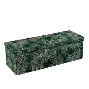 Truhlica čalúnená, Naturhvid med print, 120 x 40 x 40 cm, Velvet, 704-21