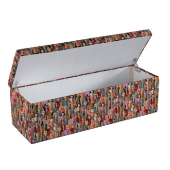 Truhlica čalúnená, červeno-modrá, 90 x 40 x 40 cm, Intenso Premium, 144-15