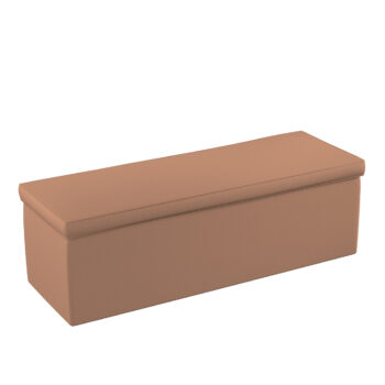 Truhlica čalúnená, mocca, 90 x 40 x 40 cm, Cotton Panama, 702-02
