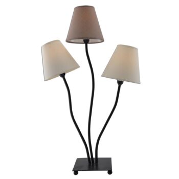 Twiddle troj-plameňová stolná lampa hnedé odtiene