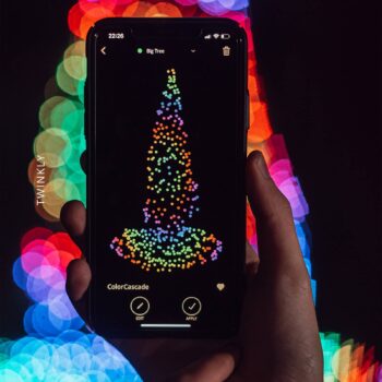 Twinkly Music Set rozprávkové svetlá čierne 600 RGB LED