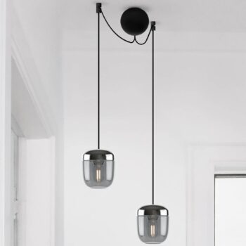UMAGE Acorn závesná lampa 2-pl. dymová sivá oceľ