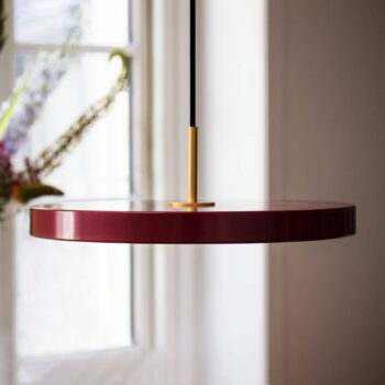 UMAGE Asteria medium závesné LED, mosadz červená