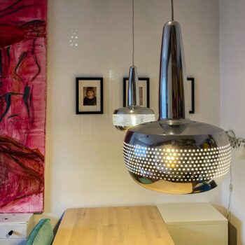 UMAGE Clava závesná lampa oceľ, Cannonball biely