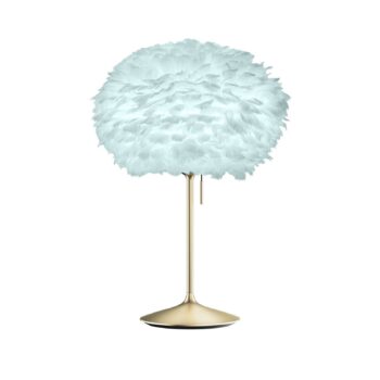 UMAGE Eos mini stolová lampa svetlo modrá/mosadz