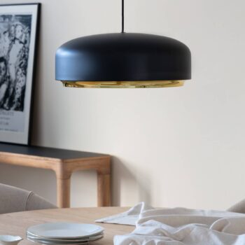 UMAGE Hazel Medium závesná lampa, čierna, Ø 40 cm