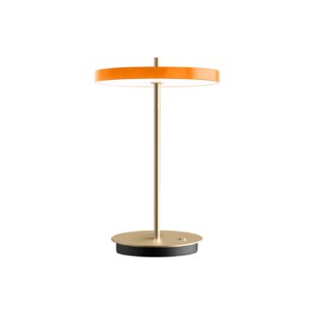 UMAGE LED dobíjacia stolová lampa Asteria Move, oranžová/mosadz 31 cm