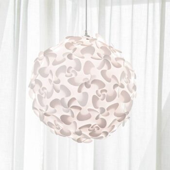 UMAGE Lora Stredná závesná lampa Ø 45 cm sada šnúr biela