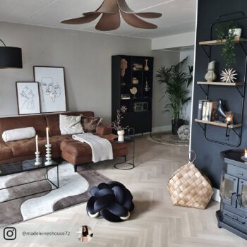 UMAGE závesná lampa Jazz dark oak zavesenie čierne