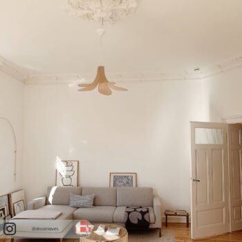 UMAGE závesná lampa Jazz oak zavesenie biele