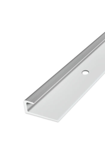 Ukončovací profil vŕtaný - Strieborný 30x10 mm 250 cm
