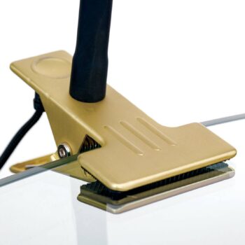 Upínacia LED lampa Kurt matná mosadz