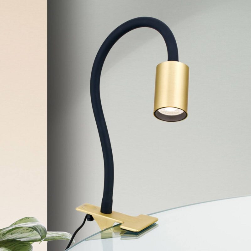 Upínacia LED lampa Kurt matná mosadz Upínacia LED lampa Kurt matná mosadz