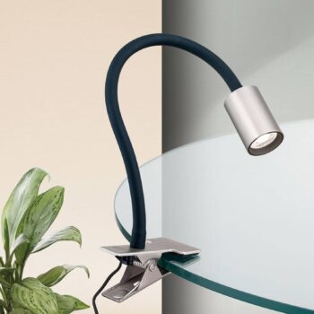 Upínacia LED lampa Kurt matný nikel