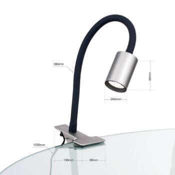 Upínacia LED lampa Kurt matný nikel