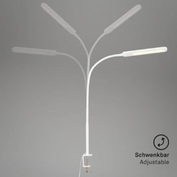 Upínacia LED lampa Servo, stmievateľná, CCT, biela