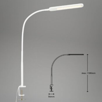 Upínacia LED lampa Servo, stmievateľná, CCT, biela