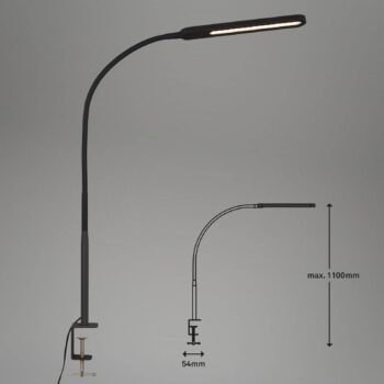 Upínacia LED lampa Servo, stmievateľná, CCT čierna