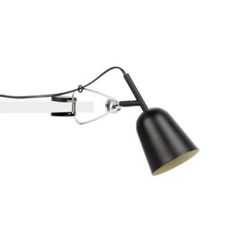 Upínacia lampa Studio, čierna/krémová