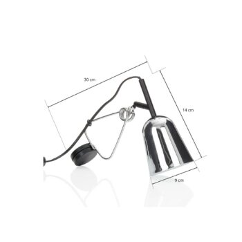Upínacia lampa Studio, pochrómovaná