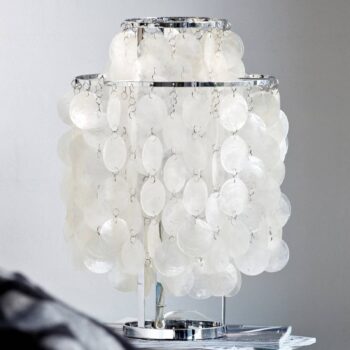 VERPAN Fun 2TM - Perleťová stolová lampa, chróm