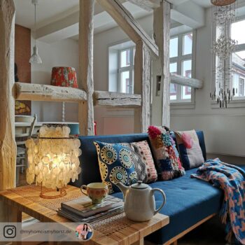 VERPAN Fun 2TM - Perleťová stolová lampa, mosadz