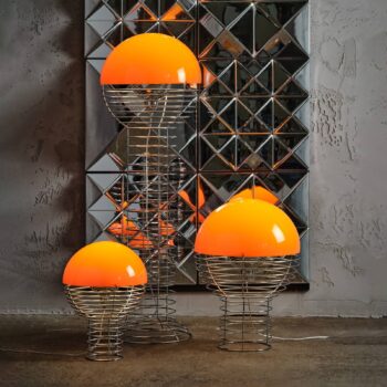 VERPAN Wire Veľká stolová lampa, oranžová