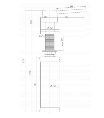 VILLEROY & BOCH VILLEROY & BOCH - Drezová batéria Dávkovač mydla Nerez 923610LC