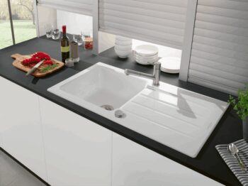 VILLEROY & BOCH VILLEROY & BOCH - Keramický drez Architectura 50 White alpin nástavný 860 x 510 bez excentra 335001R1