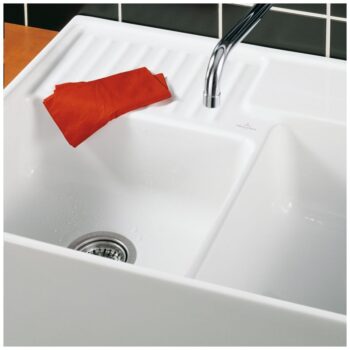VILLEROY & BOCH VILLEROY & BOCH - Keramický drez Double-bowl sink Stone white modulový 895 x 630 x 220 bez excentra 632391RW