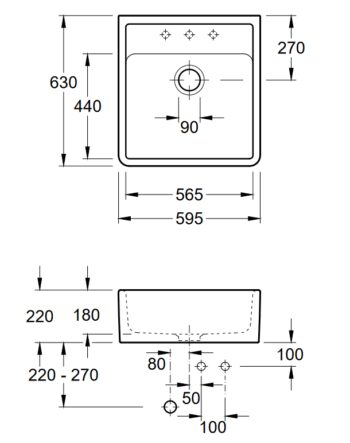 VILLEROY & BOCH VILLEROY & BOCH - Keramický drez Single-bowl sink Stone white modulový 595 x 630 x 220 bez excentra 632061RW