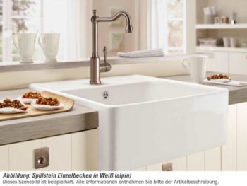 VILLEROY & BOCH VILLEROY & BOCH - Keramický drez Single-bowl sink Stone white modulový 595 x 630 x 220 bez excentra 632061RW