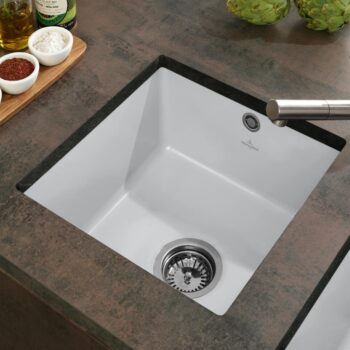 VILLEROY & BOCH VILLEROY & BOCH - Keramický drez Subway 50 SU Stone white podstavný 440 x 440 bez excentra 332501RW
