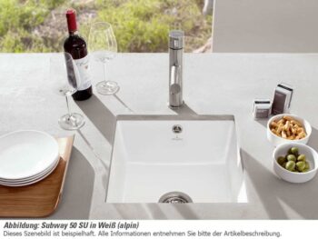 VILLEROY & BOCH VILLEROY & BOCH - Keramický drez Subway 50 SU chromit podstavný 440 x 440 bez excentra 332501J0