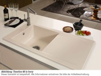 VILLEROY & BOCH VILLEROY & BOCH - Keramický drez Timeline 60 White alpin nástavný 1000 x 510 bez excentra 679001R1