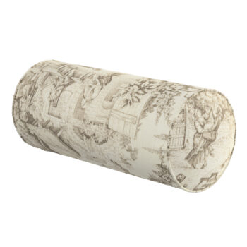 Valček jednoduchý, ecru pozadie, béžové postavy, Ø 16 x 40 cm, Avinon, 144-53
