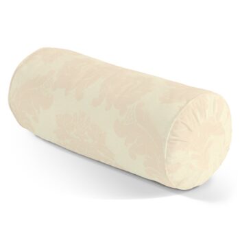 Valček so záložkami, béžová tkanina s vytkaným ornamentom , Ø 20 x 50 cm, Damasco, 613-01