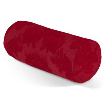 Valček so záložkami, bordová tkanina s vytkaným ornamentom , Ø 20 x 50 cm, Damasco, 613-13