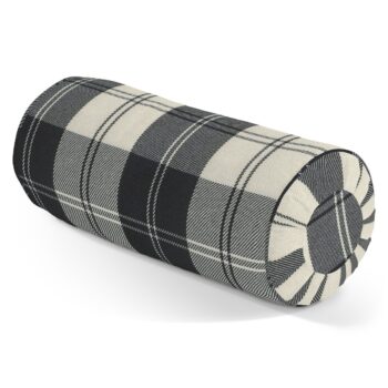 Valček so záložkami, čierno - biele káro, Ø 20 x 50 cm, Edinburg, 115-74