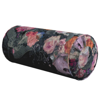 Valček so záložkami, farebné kvety na tmavom pozadí, Ø 20 x 50 cm, Gardenia, 161-02