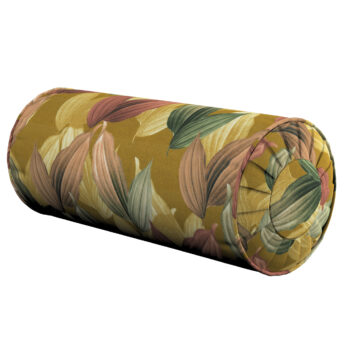 Valček so záložkami, farebné lístie na horčicovom podklade, Ø 20 x 50 cm, Abigail, 143-22