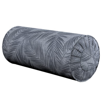 Valček so záložkami, grafitové listy na šedo - striebornom pozadí, Ø 20 x 50 cm, Flowers, 143-53