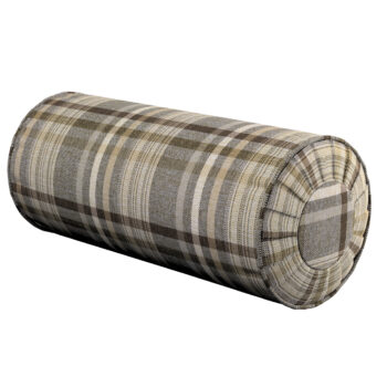 Valček so záložkami, hnedo - béžové káro, Ø 20 x 50 cm, Edinburg, 703-17