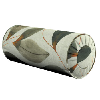 Valček so záložkami, pomarančovo - hnedé listy na sivom plátne, Ø 20 x 50 cm, Abigail, 143-17