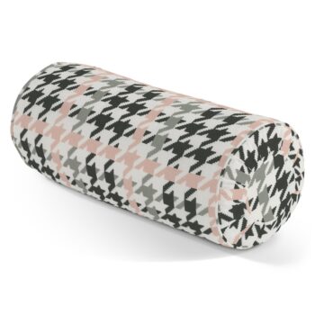 Valček so záložkami, ružovo- čierne pepito, Ø 20 x 50 cm, Výpredaj, 137-75