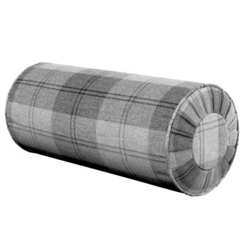 Valček so záložkami, sivo - grafitové káro, Ø 20 x 50 cm, Edinburg, 115-75