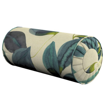 Valček so záložkami, smaragdovo - zelené listy s fialovým nádychom na plátne, Ø 20 x 50 cm, Abigail, 143-15